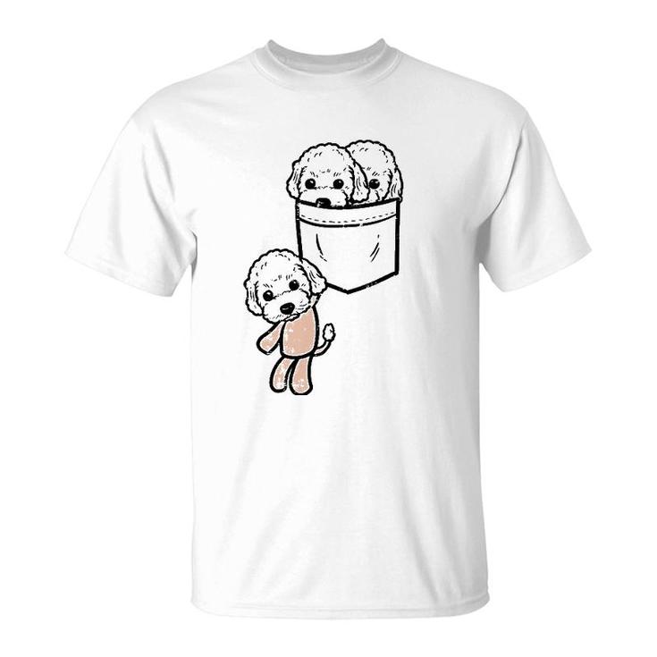 Poodles In Your Pocket Cute Animal Pet Dog Lover Owner Gift T-Shirt