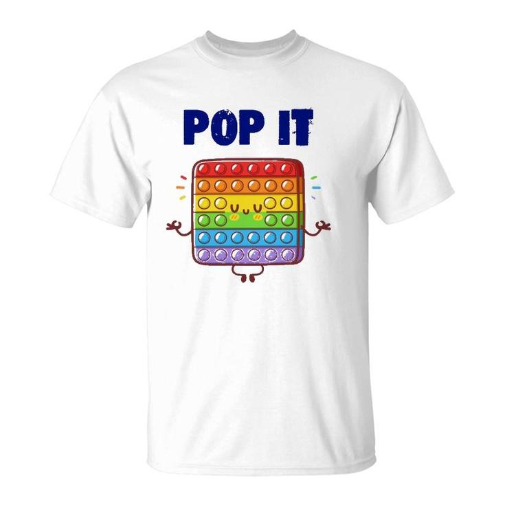 Pop It Fidget Toy Rainbow Kids Toddler Boys Girls T-Shirt