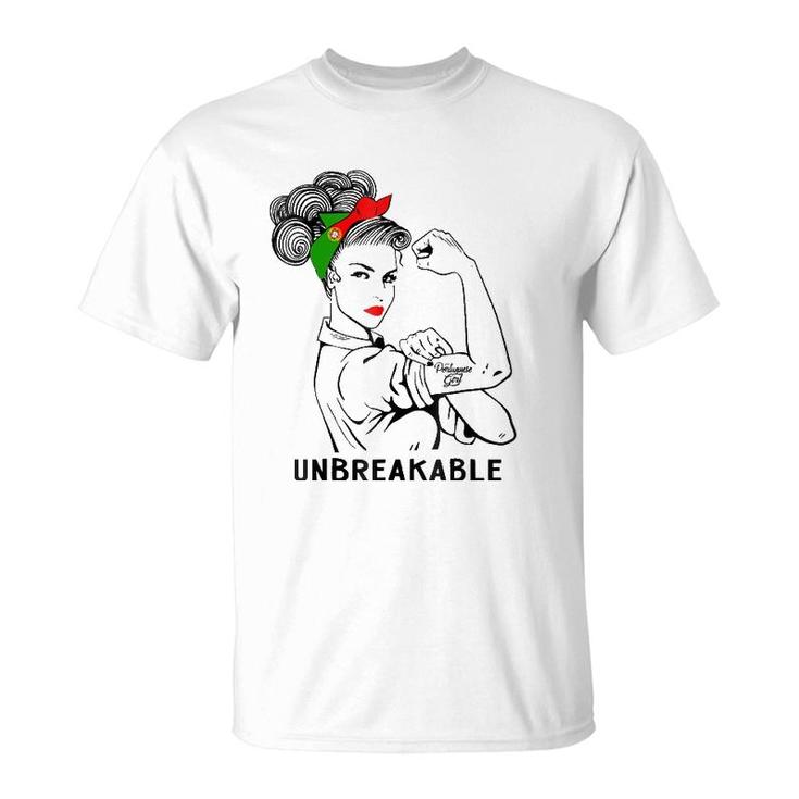 Portuguese Girl Unbreakable T-Shirt Heritage Portugal Flag