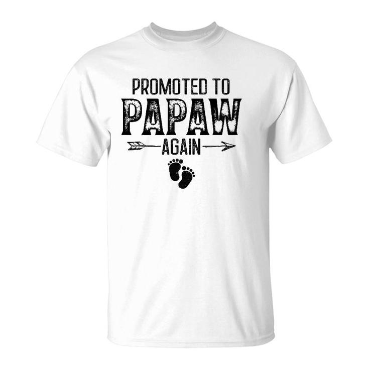 Promoted To Papaw Again Vintage Father's Day  For Dad T-Shirt
