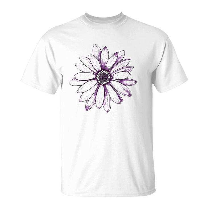 Purple Daisy Flower Lovers Gift T-Shirt