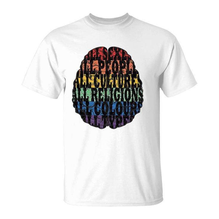 Rainbow Flag Brain Variety Tolerance Rainbow Lgbtq T-Shirt