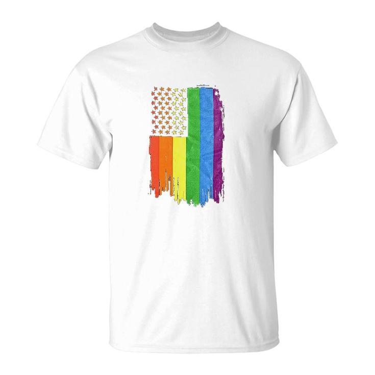 Rainbow Pride Flag Camo Lgbt T-Shirt