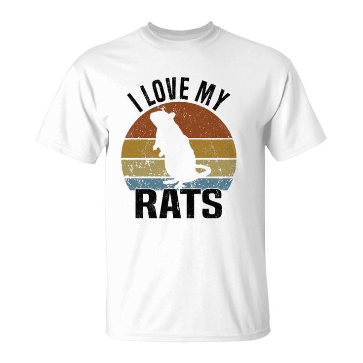 Rat Rats Pet Lover Vintage Retro T-Shirt