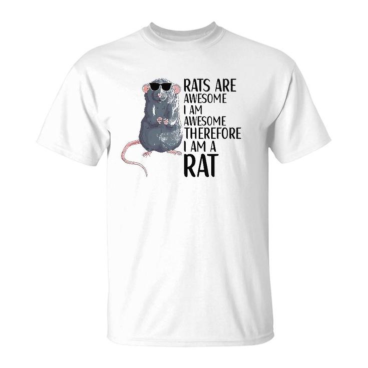 Rats Are Awesome Funny Rat Lover Apparel T-Shirt