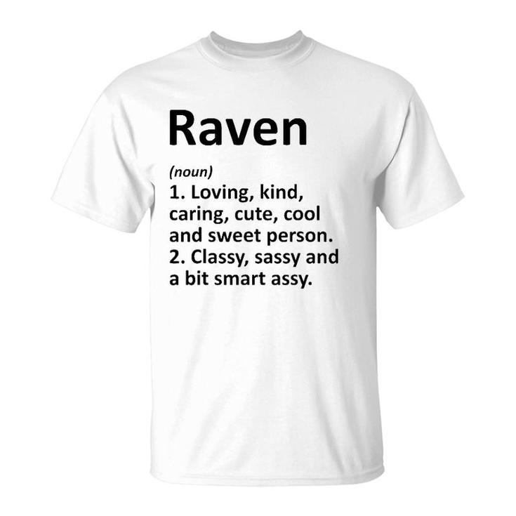 Raven Definition Personalized Name Funny Birthday Gift Idea T-Shirt
