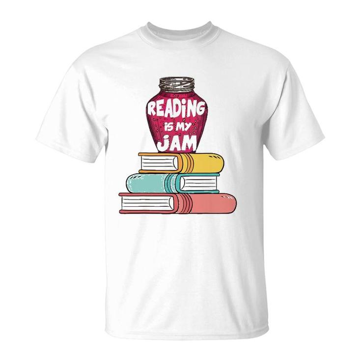 Reading Is My Jam Funny Books Lover Kids  Gift T-Shirt