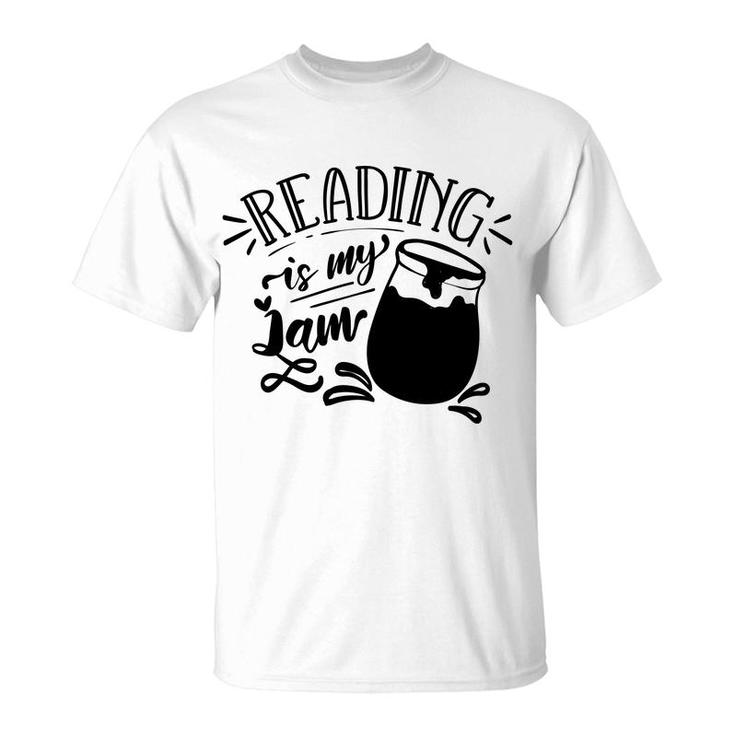 Reading Is My Jam Black Decoration T-shirt