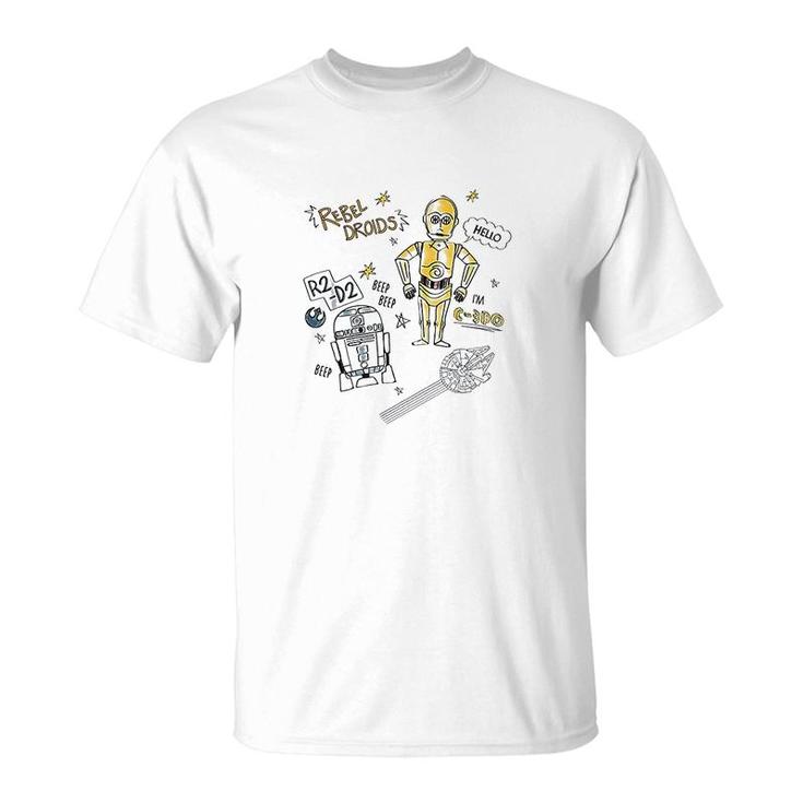 Rebel Droids Doodle T-Shirt