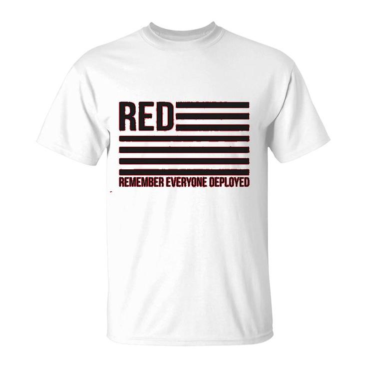 Red Remember Everyone Deployed T-Shirt