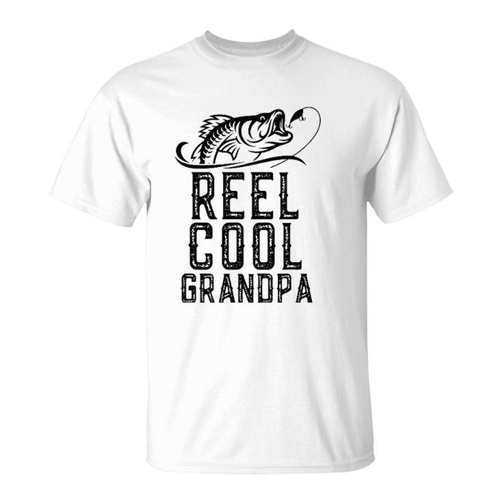 Reel Cool Grandpa Fishing Funny Christmas Father's Day Gift T-Shirt