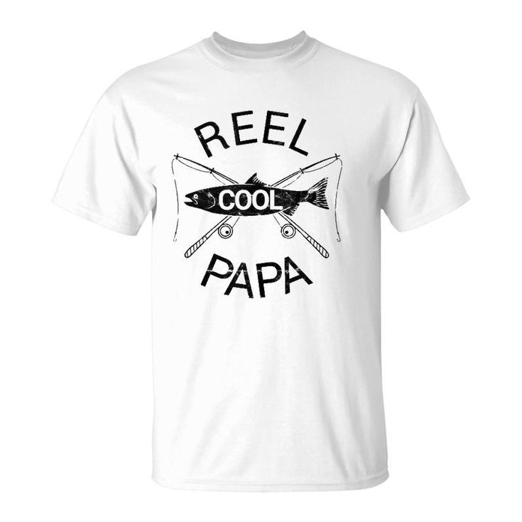 Reel Cool Papa Funny Father's Day Gift Fishing Grandpa Dad  T-Shirt
