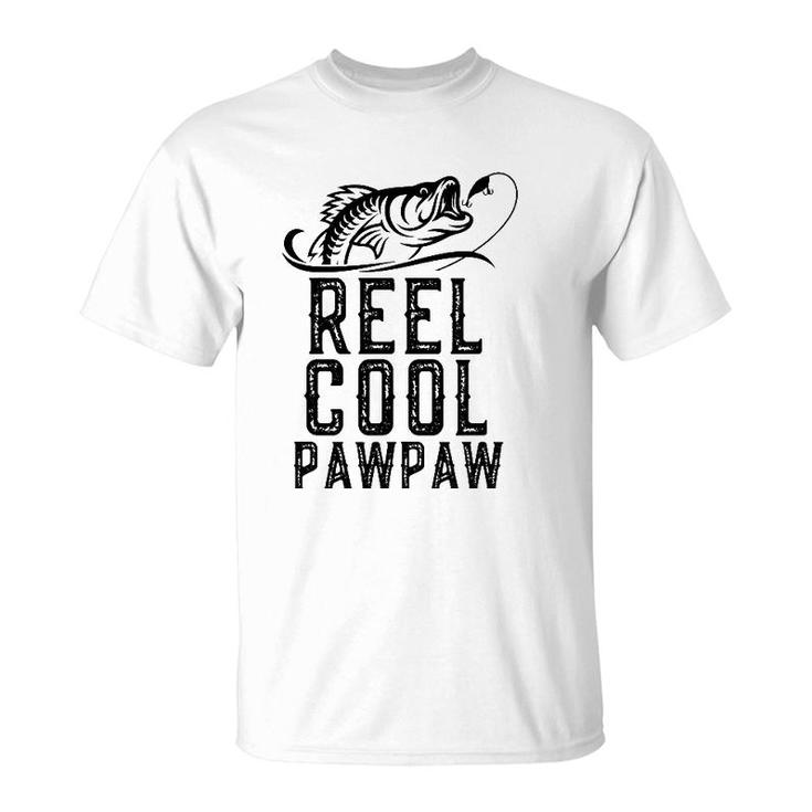Reel Cool Pawpaw Fishing Gift Grandpa Funny Christmas T-Shirt