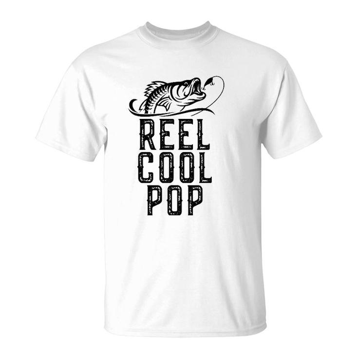 Reel Cool Pop Fishing Fisherman Gift Funny Grandpa Christmas T-Shirt