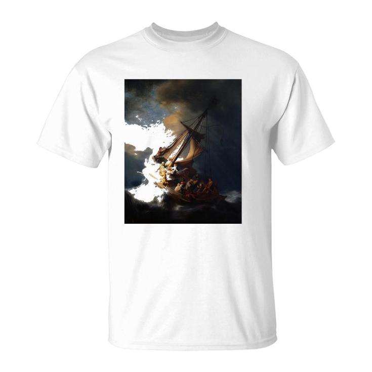 Rembrandt Christ In The Storm On The Sea Of Galilee T-Shirt