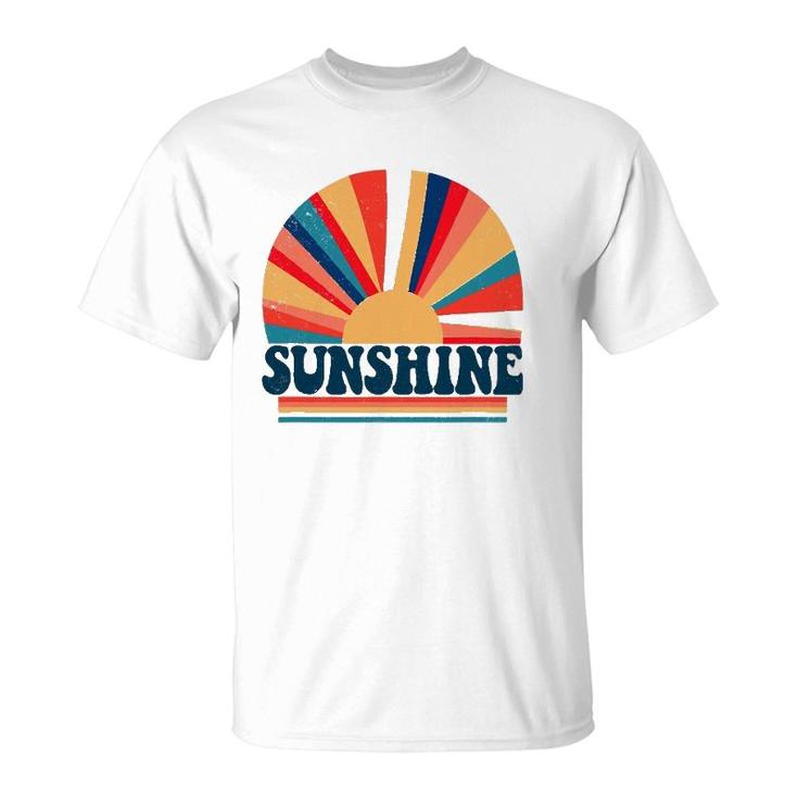 Retro 70S Style Hippie Sunshine Vintage Peace & Love T-Shirt