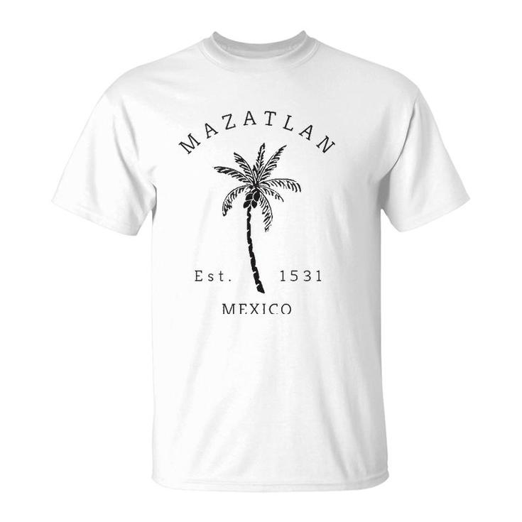 Retro Cool Mazatlan Palm Tree Novelty Art Surf Tank Top T-Shirt
