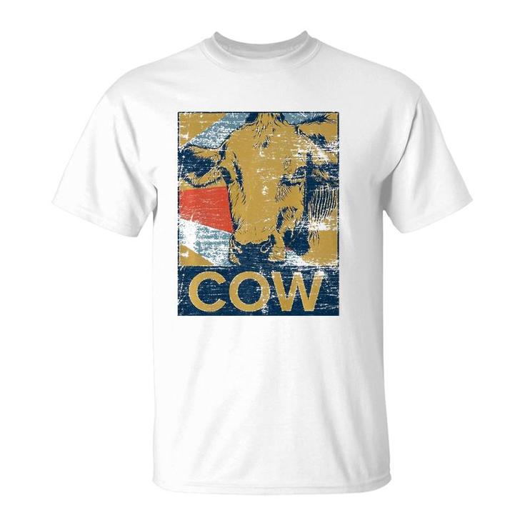Retro Cow  Vintage T-Shirt