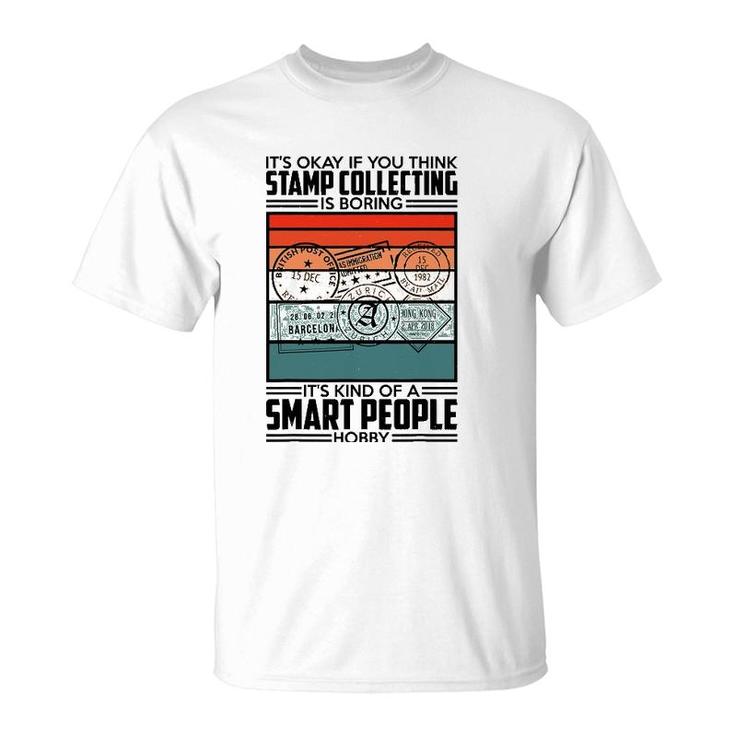 Retro Fun Stamp Collecting Design For Postal Stamp Collector T-Shirt