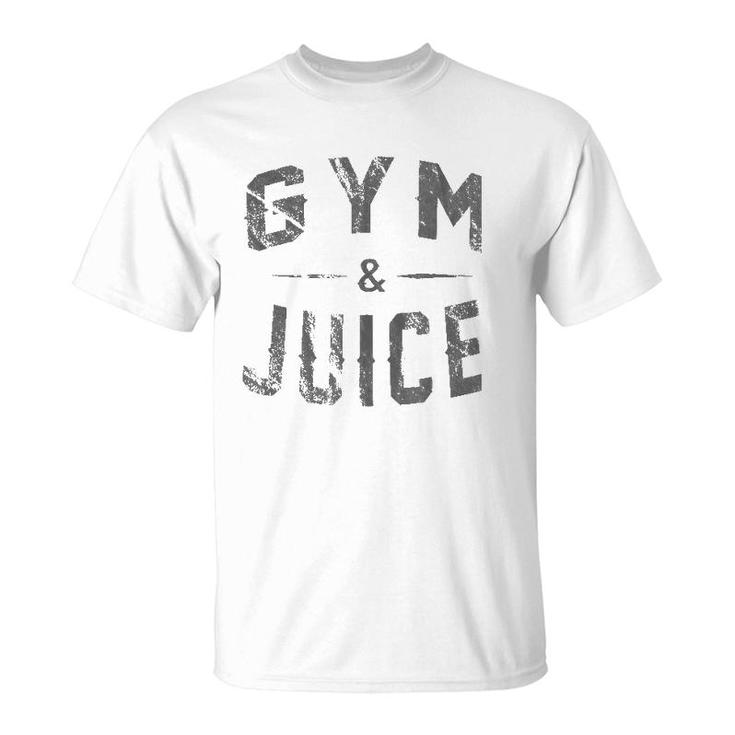 Retro Funny Gym & Juice Punny Body Builder T-Shirt