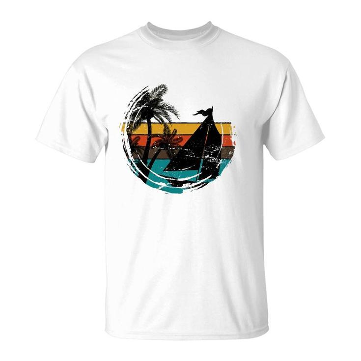 Retro Sailing Sailor Tropical Beach Sail Sea Sailing T-Shirt