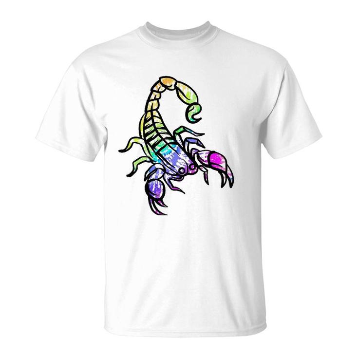 Retro Scorpion Tie Dye Scorpion Lover T-Shirt