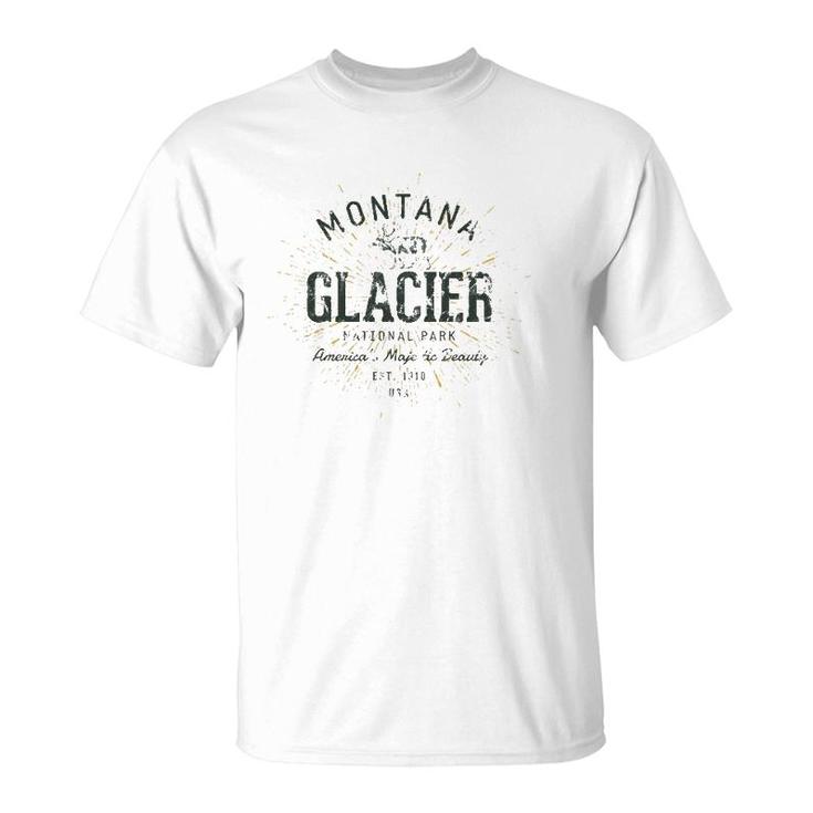 Retro Style Vintage Glacier National Park T-Shirt Retro Style Vintage Glacier National Park T-Shirt