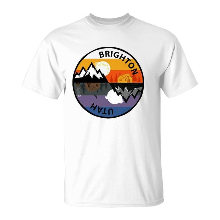 Retro Vintage Brighton, Utah Souvenir Camping T-Shirt