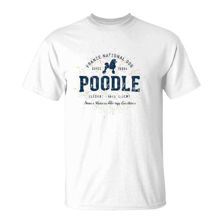 Retro Vintage Poodle  T-Shirt