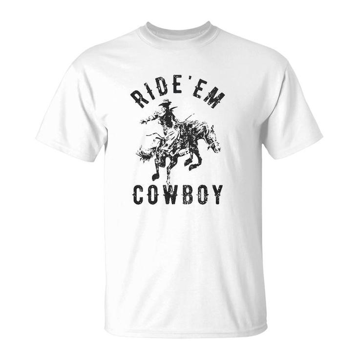 Ride Em Cowboy Cowgirl Rodeo Saying Cute Graphic V2 T-shirt