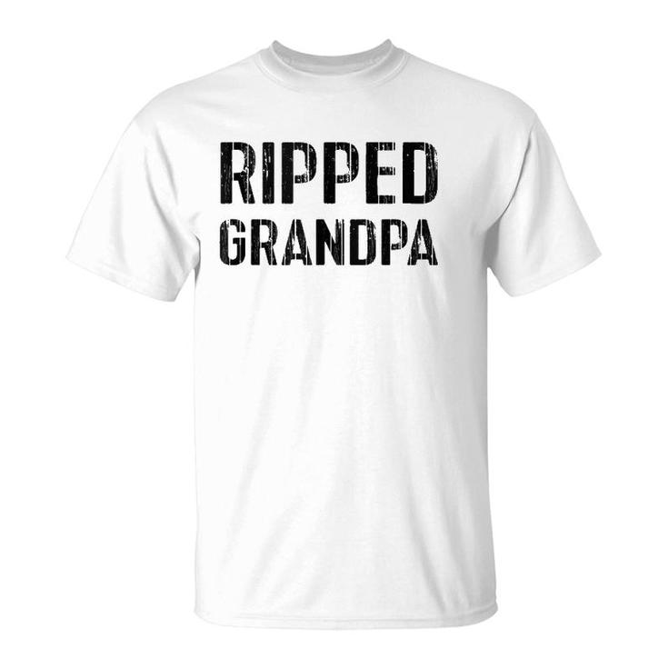 Ripped Grandpa  Gift Father's Day 1 Best Grandpa Ever T-Shirt
