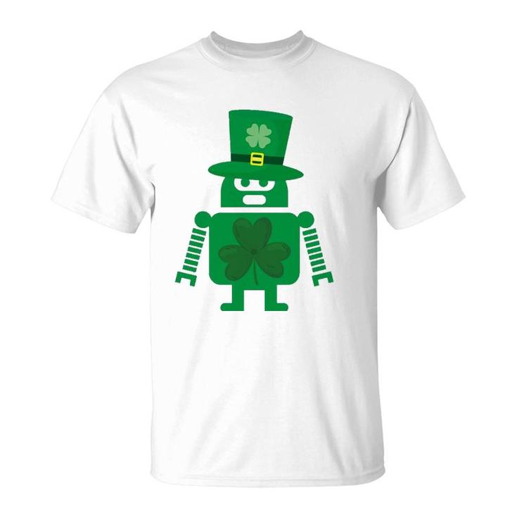 Robot Funny Geeky Leprechaun St Patricks Day Gifts T-Shirt