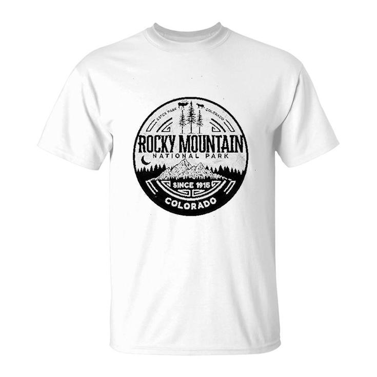 Rocky Mountain National Park Minimalist Seal Graphic T-shirt
