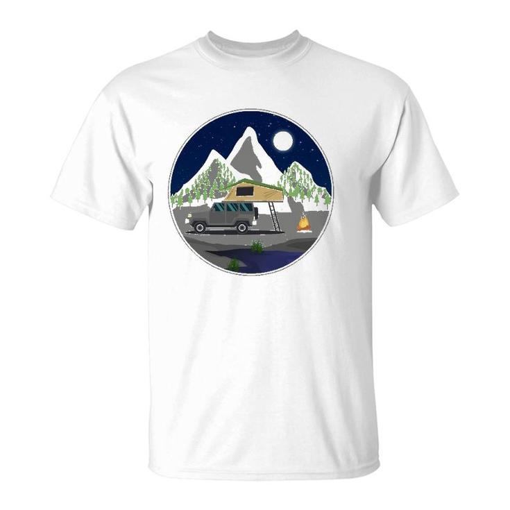 Rooftop Tent - Camping Camper Outdoor Nature Gift Adventure T-Shirt