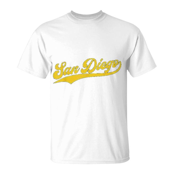 San Diego Baseball Script Gift T-Shirt