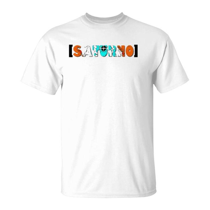 Saturno solar system second largest planet t shirt mazezy
