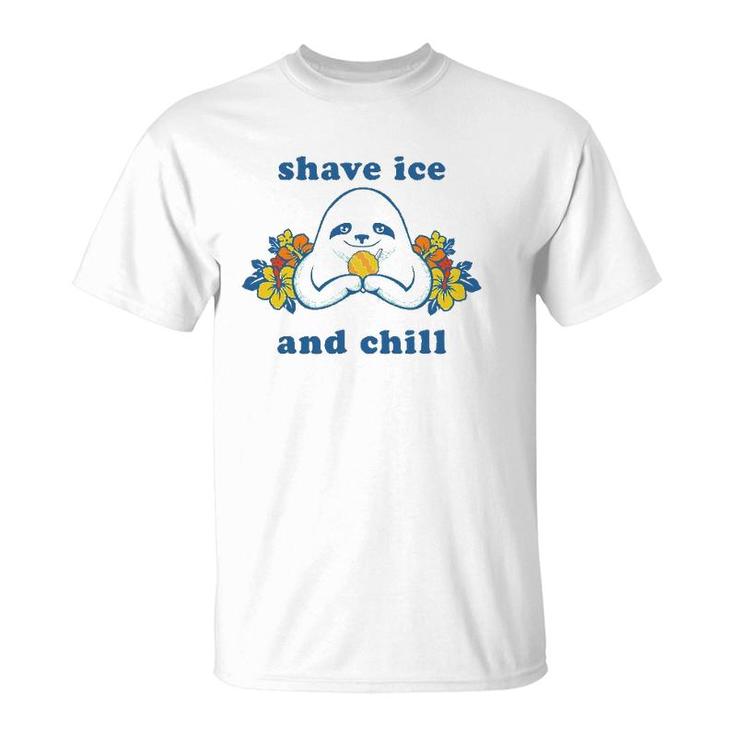 Shave Ice And Chill Sloth Hawaii Gift Surf T-Shirt