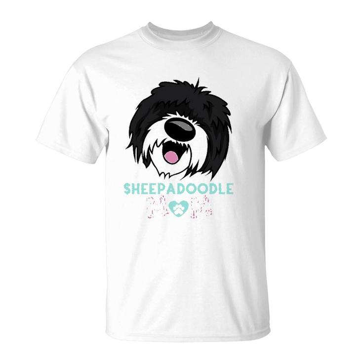 Sheepadoodle Mom Funny Dog Sheepadoodle Lovers Funny Illustration Gift For Mom Essential T-Shirt