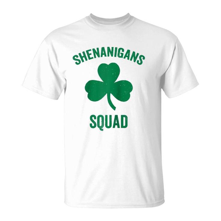 Shenanigans Squad Funny St Patrick's Day Matching Group Gift Raglan Baseball Tee T-Shirt