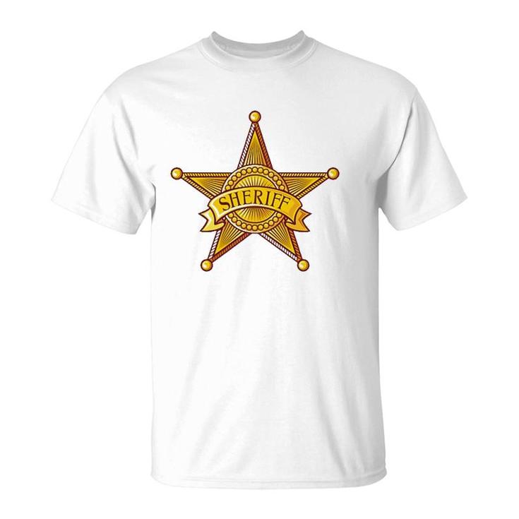 Sheriff Badge Uniforms Costume Gift T-Shirt