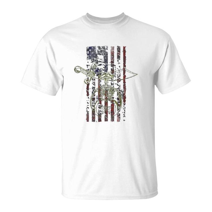 Shriner Masonic Patriotic American Flag T-Shirt