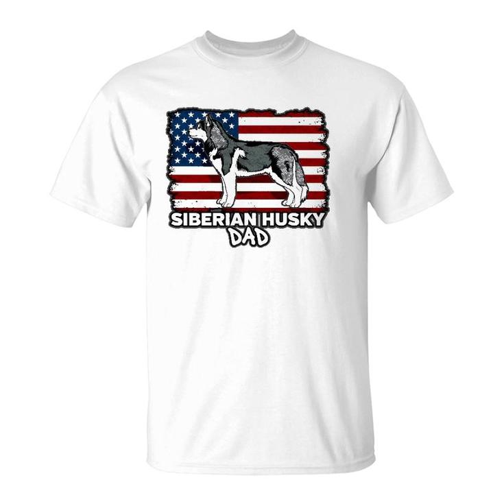 Siberian Husky Dog Dad Dog Lover Gift T-Shirt