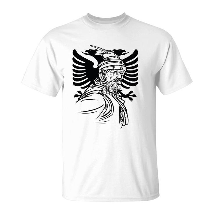 Skanderbeg Albania Balkan Hero Illyrian Shqip Kosovo  T-Shirt