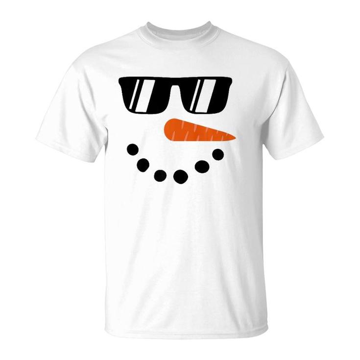 Snowman  For Boys Kids Toddlers Glasse Christmas Winter Premium T-Shirt
