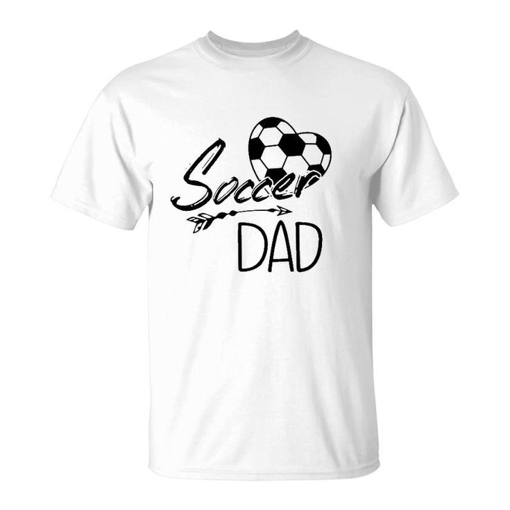 Soccer Dad Ball Heart Father's Day T-Shirt