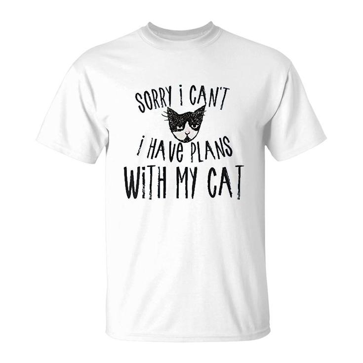 Sorry I Cant I Have Plans With My Cat T-Shirt