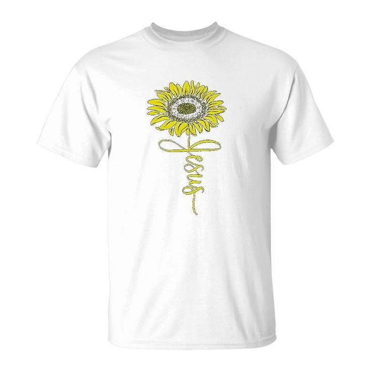 Southern Attitude Jesus Sunflower T-Shirt