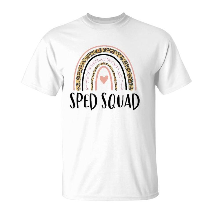 Sped Squad Boho Rainbow Teacher Special Education T-Shirt