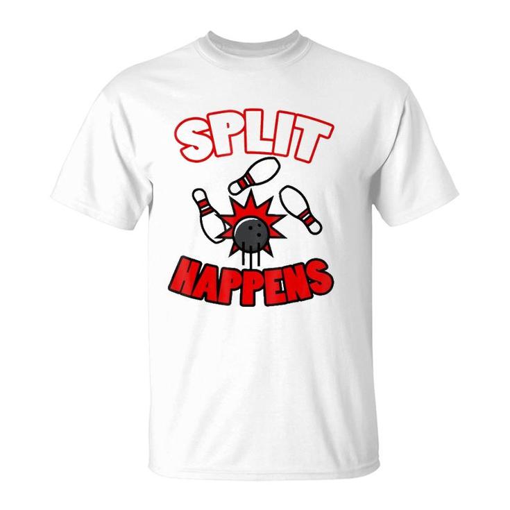 Split Happensfunny Bowling Gift For Bowlers T-Shirt