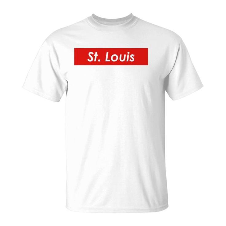 St Louis Missouri Red Box T-Shirt